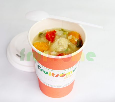 CHICKEN CHUNK SOUP IN A PAPER CUP WITH A LID N1000.00