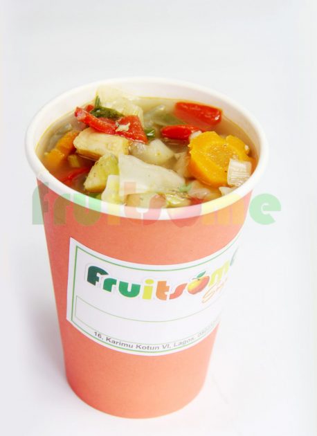 FISH CHUNK SOUP IN A PAPER CUP WITH A LID N1200.00