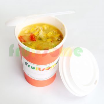 SWEET CORN SOUP IN A PAPER CUP WITH A LID N600.00