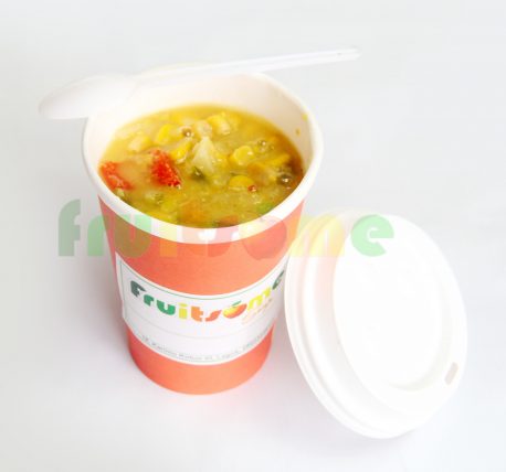 SWEET CORN SOUP IN A PAPER CUP WITH A LID N600.00