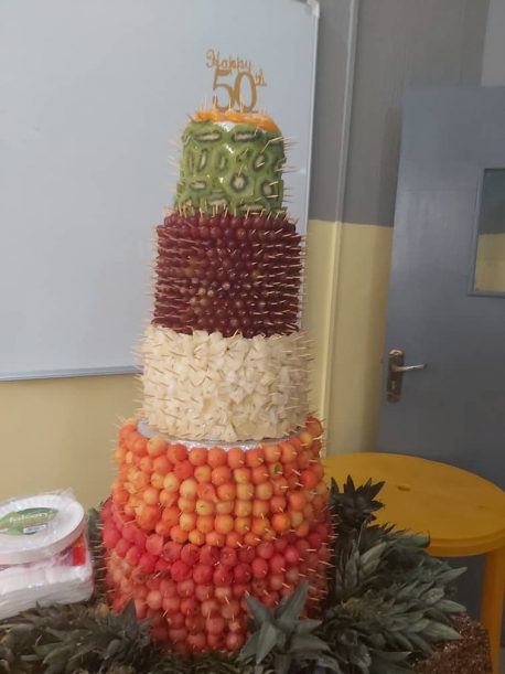 Fruitsome 5-tier fruit birthday cake